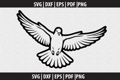 Dove Bird SVG Silhouette design Product Image 2