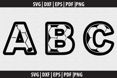Alphabets soccer SVG design Product Image 2