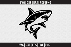Great white Shark SVG Silhouette design Product Image 2
