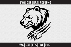 Grizzley Bear SVG Silhouette design Product Image 2