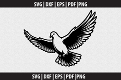 Dove Bird SVG Silhouette design Product Image 2