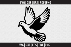 Dove Bird SVG Silhouette design Product Image 2