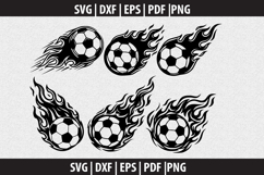 soccer Fire Flame SVG design Product Image 2