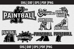 Paintball player SVG Silhouette design Product Image 1