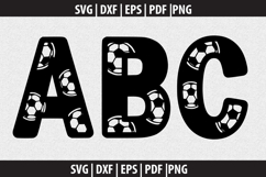 Alphabets soccer SVG design Product Image 2
