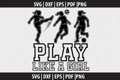 Girl soccer silhouette SVG design Product Image 2
