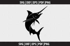 Marlin Fish SVG Silhouette design Product Image 2