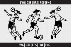 Girl soccer silhouette SVG design Product Image 2