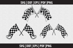 Racing Flag SVG Silhouette design Product Image 2