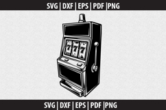 Slot Machine SVG Silhouette design Product Image 2
