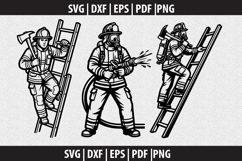 Firefighter SVG Silhouette design Product Image 2