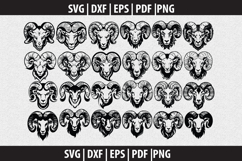 Rams SVG Silhouette design Product Image 2