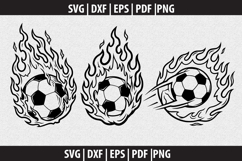 soccer Fire Flame SVG design Product Image 2