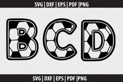Alphabets soccer SVG design Product Image 3