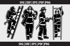 Firefighter SVG Silhouette design Product Image 2