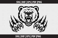 Grizzley Bear SVG Silhouette design Product Image 2