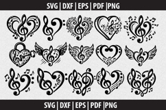 Treble clef notes SVG | Marching Band Shirt |Music Notes Product Image 1