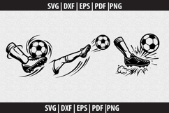 Soccer Ball Strike SVG design Product Image 1