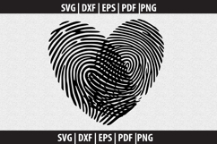 Finger Print SVG Silhouette design Product Image 2