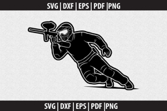 Paintball player SVG Silhouette design Product Image 2