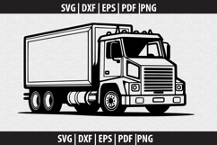 Truck Cargo vehicle SVG Silhouette design Product Image 2