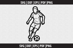 Girl soccer silhouette SVG design Product Image 3
