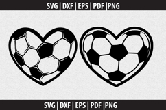 Soccer Ball Heart Shape SVG design Product Image 3