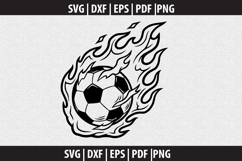 soccer Fire Flame SVG design Product Image 3