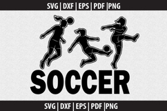 Girl soccer silhouette SVG design Product Image 3