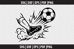Soccer Ball Strike SVG design Product Image 1