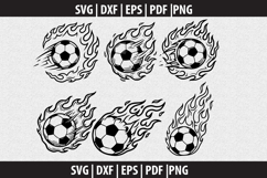 soccer Fire Flame SVG design Product Image 4