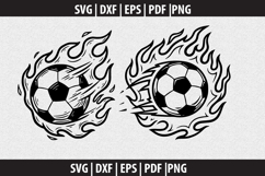 soccer Fire Flame SVG design Product Image 5