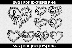 Treble clef notes SVG | Marching Band Shirt |Music Notes Product Image 1