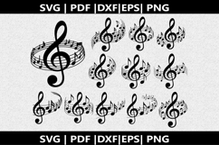 Treble clef notes SVG | Marching Band Shirt |Music Notes Product Image 1