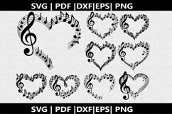 Treble clef notes SVG | Marching Band Shirt |Music Notes Product Image 1