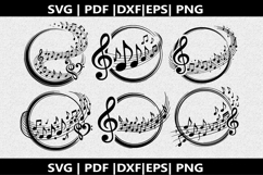 Treble clef notes SVG | Marching Band Shirt |Music Notes Product Image 1