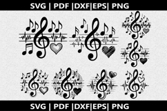 Treble clef notes SVG | Marching Band Shirt |Music Notes Product Image 1