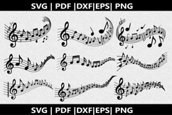 Treble clef notes SVG | Marching Band Shirt |Music Notes Product Image 1