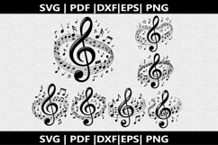 Treble clef notes SVG | Marching Band Shirt |Music Notes Product Image 2