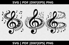 Treble clef notes SVG | Marching Band Shirt |Music Notes Product Image 2