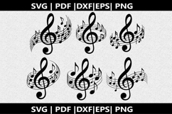 Treble clef notes SVG | Marching Band Shirt |Music Notes Product Image 2