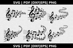 Treble clef notes SVG | Marching Band Shirt |Music Notes Product Image 2