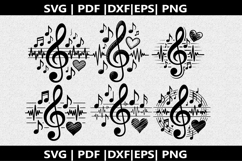 Treble clef notes SVG | Marching Band Shirt |Music Notes Product Image 2