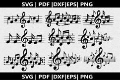 Treble clef notes SVG | Marching Band Shirt |Music Notes Product Image 2