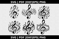 Treble clef notes SVG | Marching Band Shirt |Music Notes Product Image 2