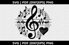 Treble clef notes SVG | Marching Band Shirt |Music Notes Product Image 3