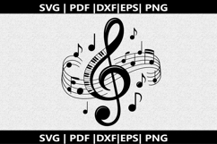 Treble clef notes SVG | Marching Band Shirt |Music Notes Product Image 3