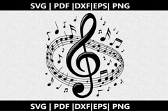 Treble clef notes SVG | Marching Band Shirt |Music Notes Product Image 3