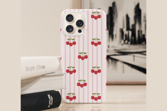 Summer Cherry Seamless Pattern | Fruit Digital Paper Product Image 7