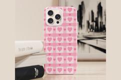 Pink Heart Checkered Seamless Pattern | Heart Digital Paper Product Image 7